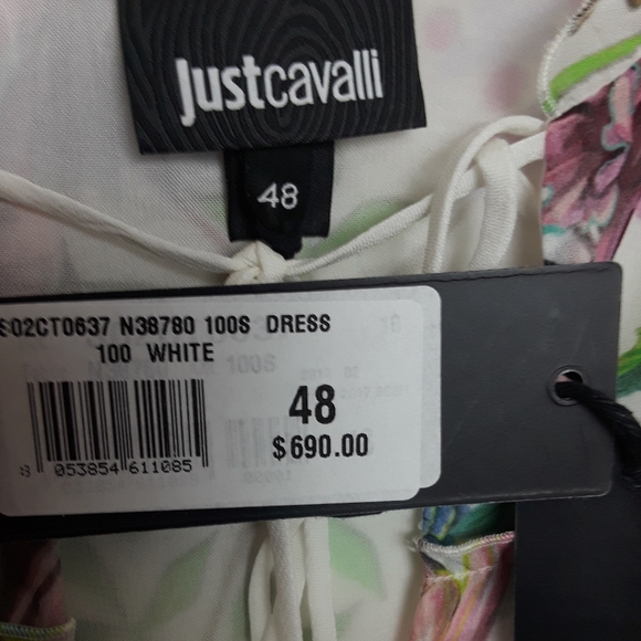 Just Cavalli Floral spring summer Dress Size 48 - Picture 4 of 11